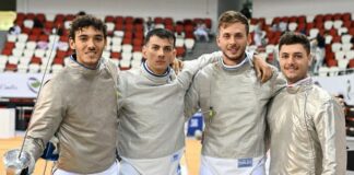 L’Italia maschile della sciabola di bronzo in Algeria