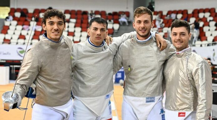 L’Italia maschile della sciabola di bronzo in Algeria