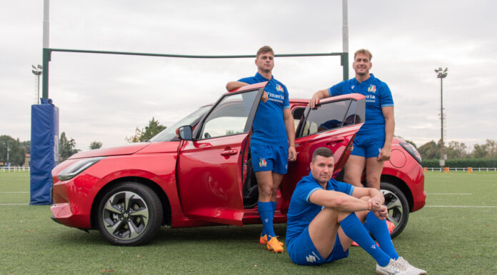 Suzuki con la nazionale italiana rugby per le Autumn Nations Series
