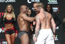 Tyson schiaffeggia Paul al peso, il match-show è iniziato