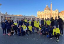 Il Cardinale Jean-Paul Vesco e Athletica Vaticana sulle strade di Roma