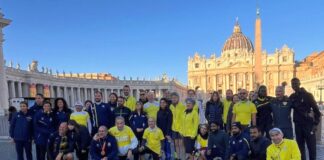 Il Cardinale Jean-Paul Vesco e Athletica Vaticana sulle strade di Roma