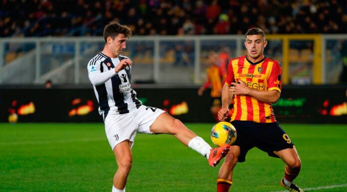 La Juve fermata sull’1-1 a Lecce, Rebic risponde a Cambiaso