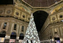 Milano, acceso in Galleria l’albero di Natale di Dior Parfume