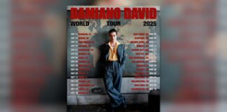 Damiano David, oltre 30 date per il tour mondiale nel 2025