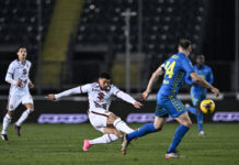 Al Castellani decide una magia di Adams, Empoli-Torino 0-1