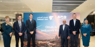 Oman Air, volo inaugurale per la tratta Roma-Muscat