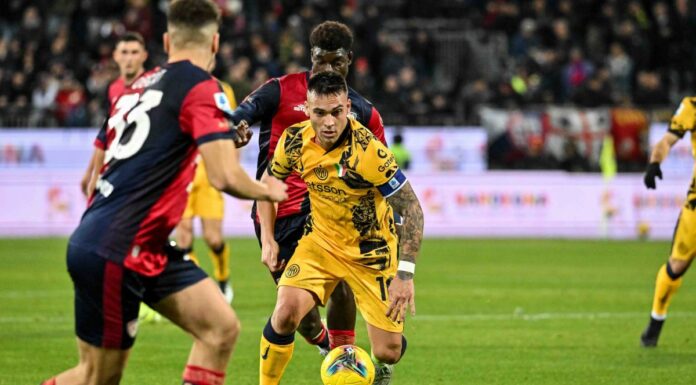 Il Cagliari resiste un tempo, poi l’Inter cala il tris