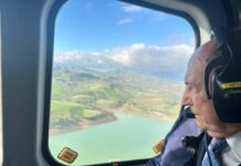 Schifani sorvola invasi “Cresce livello dell’Ancipa, nostra strategia corretta”