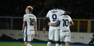 L’Inter fa poker a Lecce, continua la rincorsa al Napoli