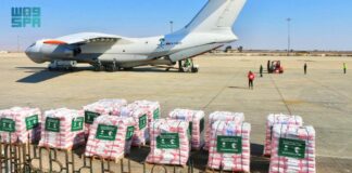 وصول الطائرة الإغاثية السعودية الخامسة عشرة لمساعدة الشعب السوري