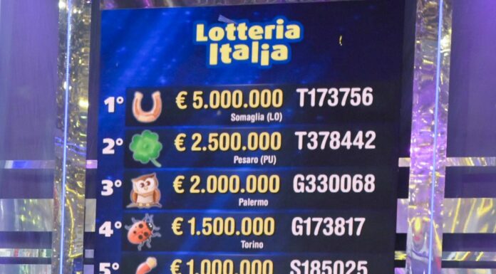 Lotteria Italia, il primo premio da 5 milioni venduto nel Lodigiano
