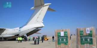 وصول الطائرة الإغاثية السعودية الثالثة لمساعدة الشعب السوري