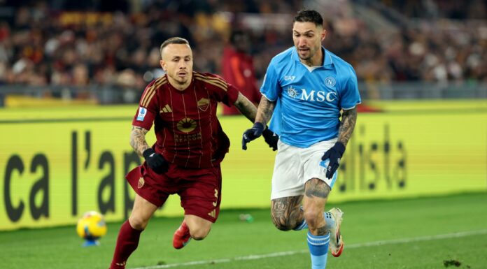 Roma-Napoli 1-1, nel recupero Angelino risponde a Spinazzola