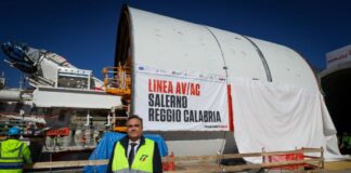 Av/Ac Salerno-Reggio Calabria, parte scavo galleria Saginara sul lotto 1 Battipaglia-Romagnano