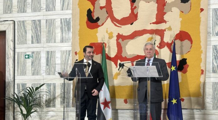 Tajani “L’Italia aiuterà la Siria a trovare la sua stabilità”