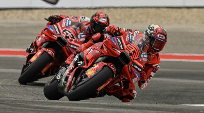 Marc Marquez vince anche la Sprint di Austin, Bagnaia terzo
