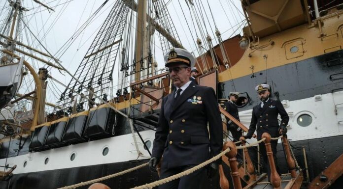 L’Amerigo Vespucci a Venezia, sindaco Brugnaro alla cerimonia di benvenuto