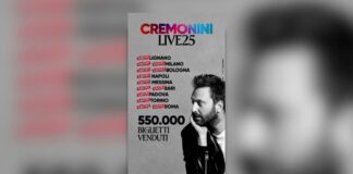 13 stadi sold out e oltre 550 mila biglietti venduti, parte il Cremonini Live25