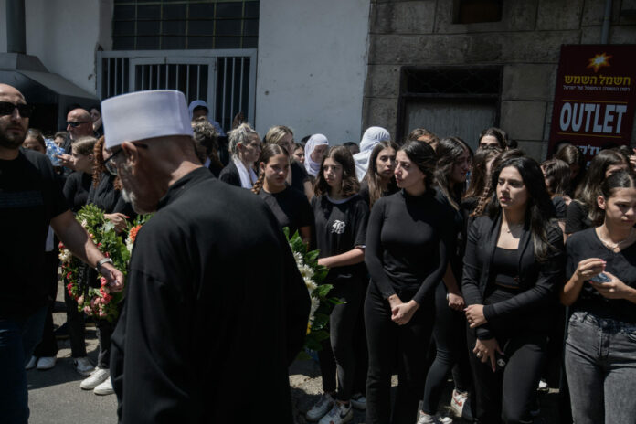 Conflitto israelo - palestinese: Majdal Shams, Funerali dei 12 bambini drusi uccisi da un lancio missilistico di Hezbollah durante una partita di calcetto