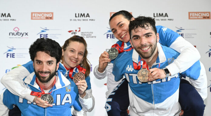 Grande Italia del fioretto a Lima, oro per Filippo Macchi e altri tre podi