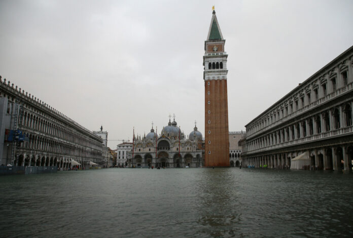 Acqua alta straordinaria a Venezia il 29 Ottobre 2018