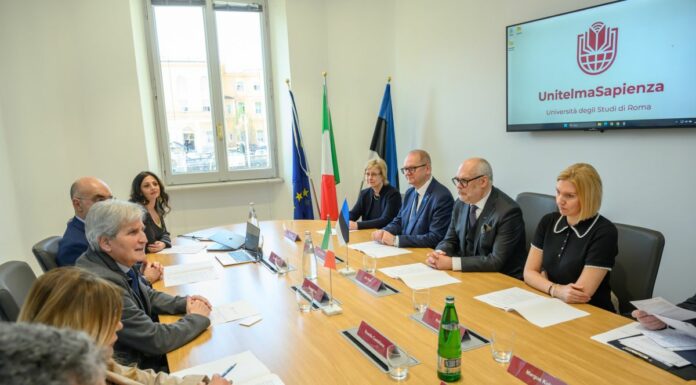 Il presidente estone Karis in visita a UnitelmaSapienza