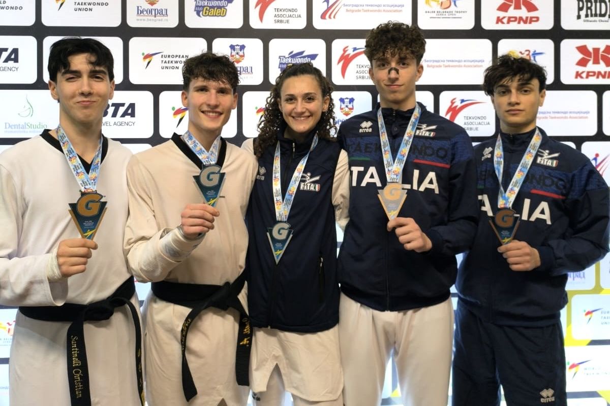L’Italia del taekwondo vince 5 medaglie al Serbia Open