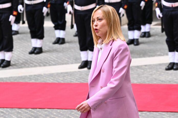 Roma, la presidente Giorgia Meloni riceve il vice presidente USA J.D. Vance a Palazzo Chigi
