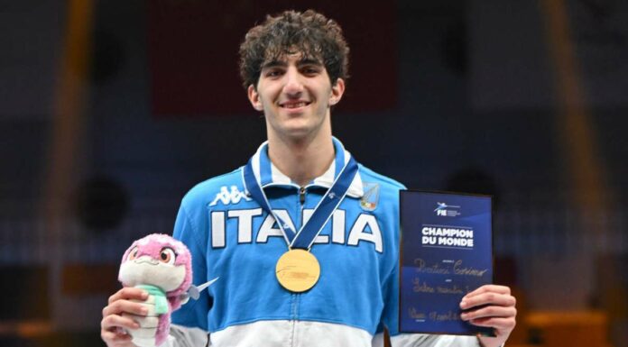 Cosimo Bertini campione del Mondo di sciabola U20, a Wuxi risuona l’Inno di Mameli