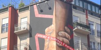 A Milano il murale “Basta morti sul lavoro” per promuovere la cultura e azzerare gli infortuni