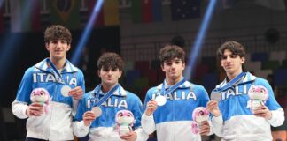 Italia d’argento nella sciabola maschile ai Mondiali Giovani e Cadetti di Wuxi