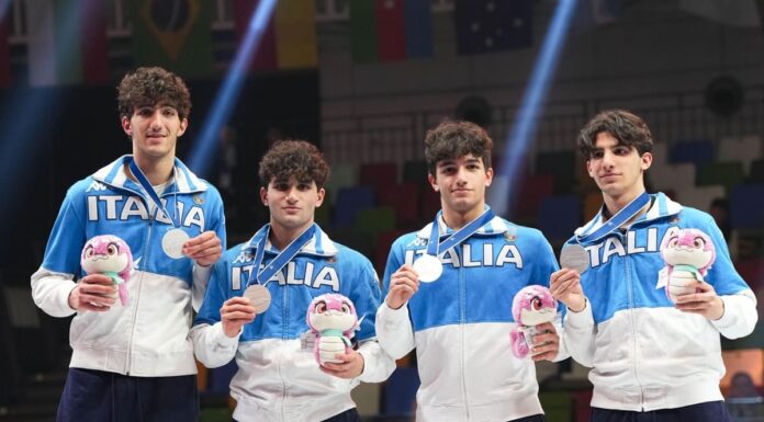 Italia d’argento nella sciabola maschile ai Mondiali Giovani e Cadetti di Wuxi