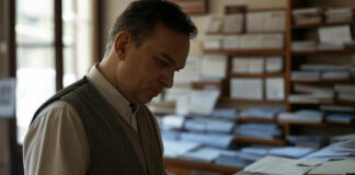 Telegrammi di condoglianze: come scriverli in modo appropriato uomo che scrive telegramma