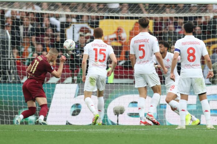Football: Serie A Enilive 2024/2025 - day 35 - AS Roma vs ACF Fiorentina on may 4, 2025 at Olympic Stadium in Rome