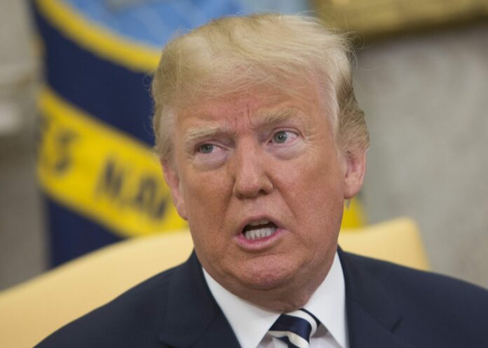 Washington, Donald Trump e il Presidente francese Emmanuel Macron nello Studio Ovale