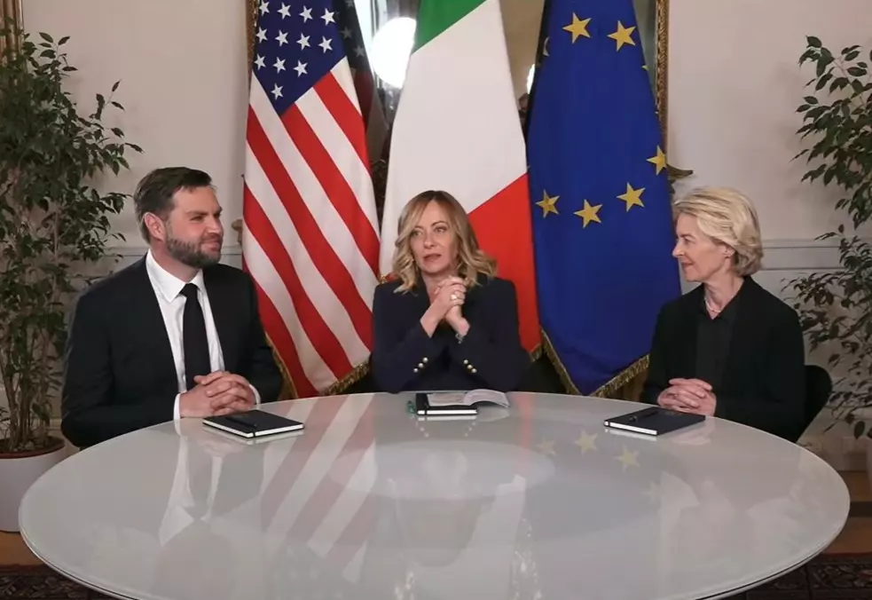 Meloni incontra Vance e Von der Leyen “Nuovo inizio per dialogo Ue-Usa” Meloni incontra Vance e Von der Leyen “Nuovo inizio per dialogo Ue-Usa”