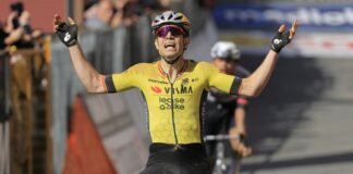 Van Aert vince 9^ tappa a Siena, Del Toro maglia rosa
