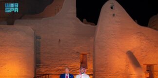 ولي العهد السعودي يصطحب ترامب في جولة بحي الطريف التاريخي في الدرعية