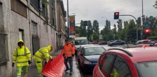 Maltempo a Milano, posizionate le barriere mobili a Ponte Lambro