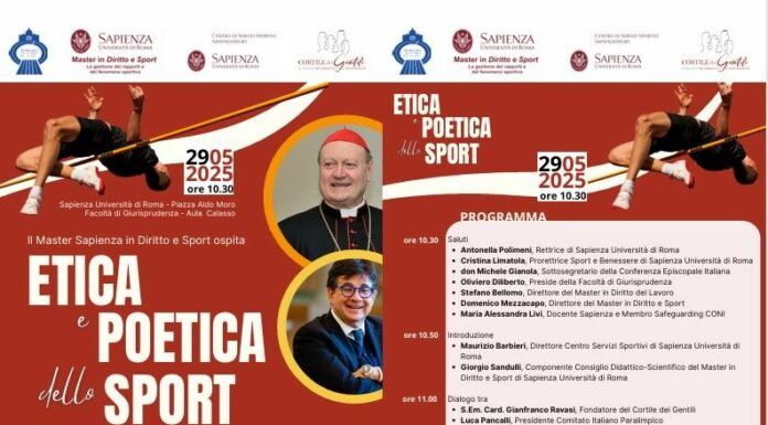 Il cardinale Ravasi e Pancalli a La Sapienza, dialogo su “Etica e Poetica dello Sport”