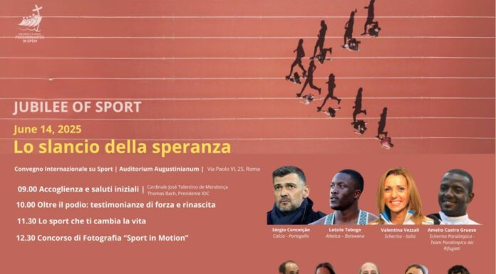 Il convegno “Lo slancio della speranza” il 14 giugno aprirà il Giubileo dello sport