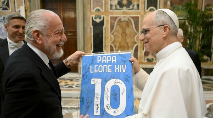 Il Napoli in udienza da Papa Leone XIV “Lo Scudetto una grande festa per la città”