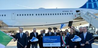Inaugurato il volo New York-Palermo della compagnia United Airlines