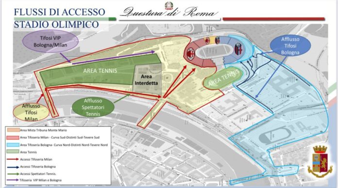 mappa questura milan bologna