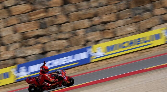Marc Marquez domina il Gp di Aragon, terzo Bagnaia