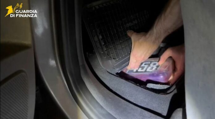 Maxi sequestro a Perugia di 25 Kg di cocaina dal valore di 2,5 milioni