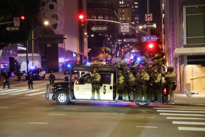 ICE Raid Protests, Los Angeles County, California, USA - 10 Jun 2025