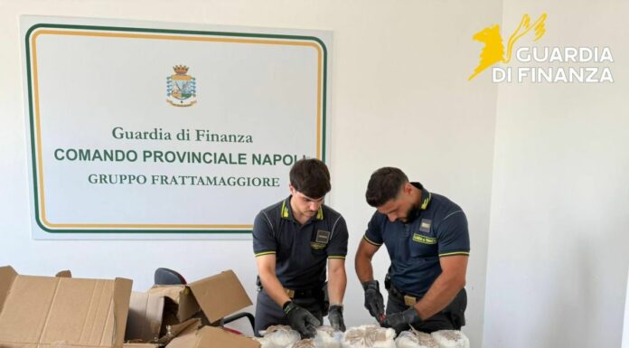 Napoli, sequestrati 100 kg di ketamina nascosta tra pasta e farina