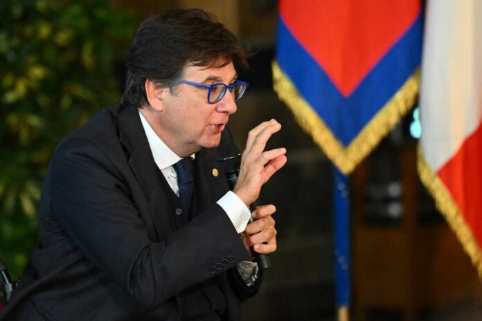 Roma - La cerimonia di riconsegna della Bandiera degli atleti azzurri reduci da Parigi 2024